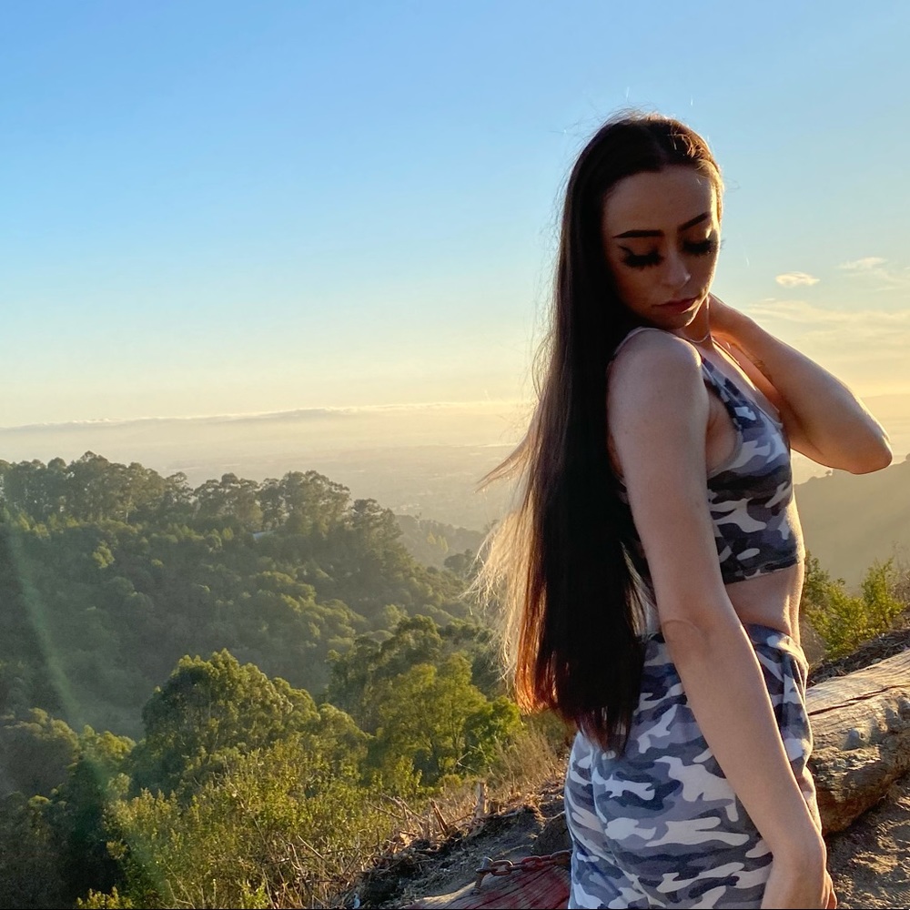 Fashion Nova grey camo two piece set